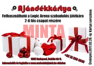 karácsonyi akció Logic Arena Karácsonyi ajándékkártya - Szabadulós játék, kijutós játék, szabadulószoba budapest, szabaduló játék budapest, live escape game, escape game Budapest
